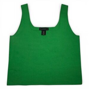 House of Harlow 1960 Green Knit‎ Tank Top Square Neck Sleeveless Small